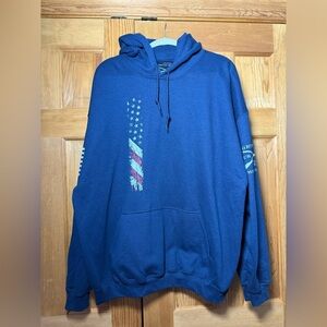 Grunt Style men’s Blue Hoodie XXL Pull Over USA Military Army Sweatshirt